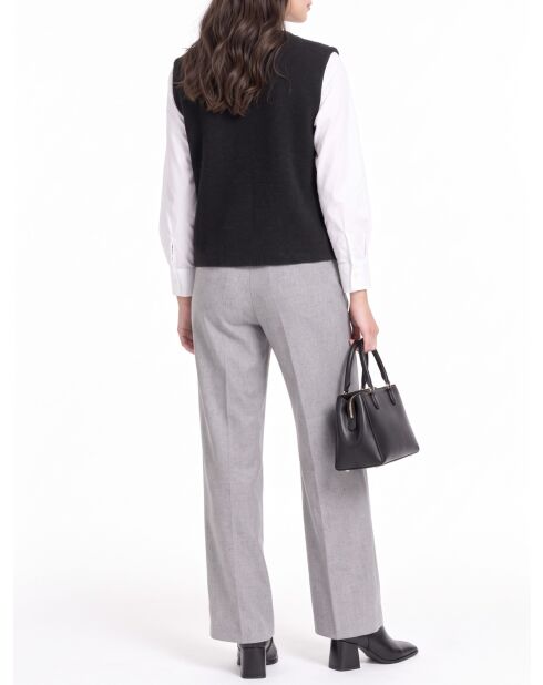Gilet en laine Valéria sans manches noir