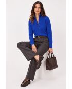 Gilet Bertille zippé classique manches longues royal