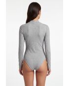 Body de algodón aglaé con cuello alto, mangas largas, franela