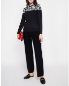 Maglia nera a collo alto a manica lunga Mafalda