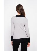 Jersey Catherine esmerilado de manga larga con cuello alto