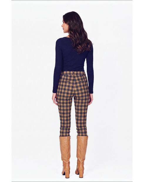 Maglia Amélie in cotone con scollo a V maniche lunghe blu notte