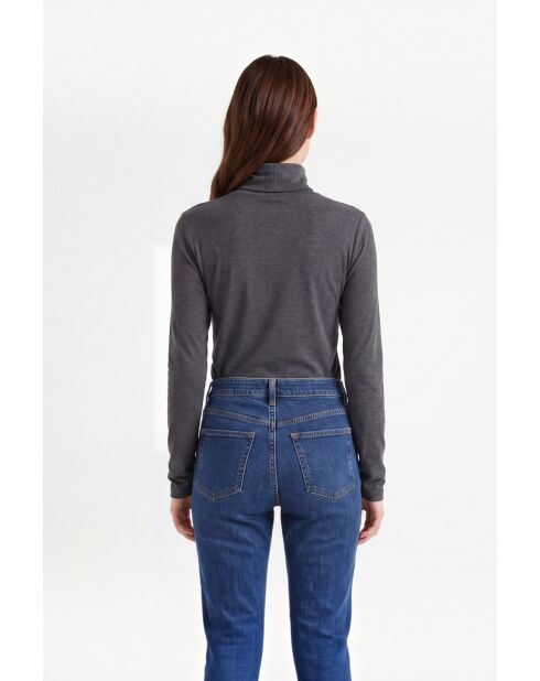 Sous-pull en coton Arielle col roulé manches longues loup
