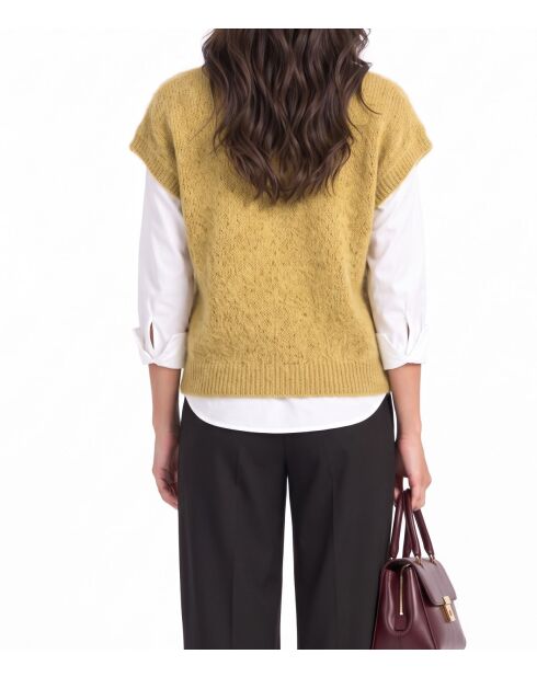Sophie Mango poncho-trui met ronde hals en ronde hals