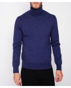 Jersey Clement azul medianoche de manga larga con cuello alto