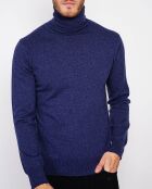 Jersey Clement azul medianoche de manga larga con cuello alto