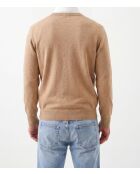Jersey Auguste camel de manga larga con cuello en V