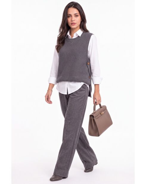 Pull en laine Juliana sans manches loup