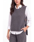 Pull en laine Juliana sans manches loup