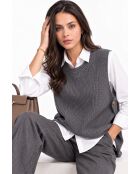 Pull en laine Juliana sans manches loup