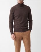 Jersey de cuello alto Daniel de manga larga café