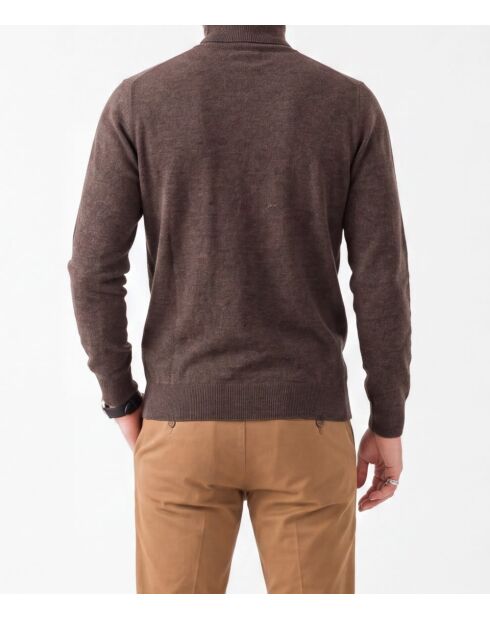 Jersey de cuello alto Daniel de manga larga café