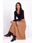 Maglia intima nera con scollo a V in cotone Anastasia