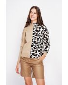 Cassandre Rollkragenpullover mit langen Ärmeln, Nougat
