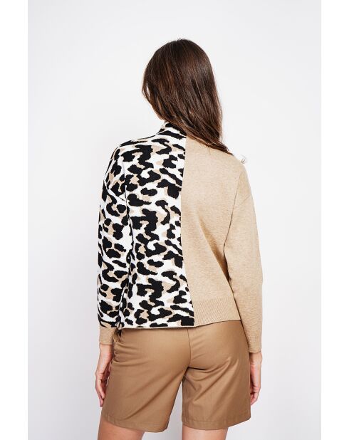 Cassandre Rollkragenpullover mit langen Ärmeln, Nougat