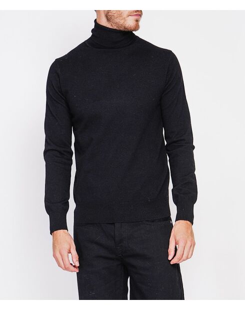 Jersey Elias negro de manga larga con cuello alto