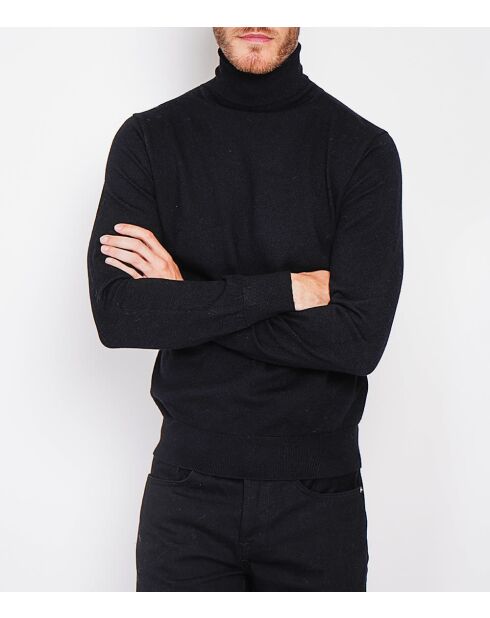 Jersey Elias negro de manga larga con cuello alto