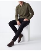 Pull Hugo demi-zippé manches longues kaki
