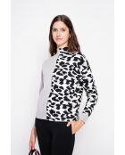 Jersey Carole de cuello alto de manga larga esmerilado