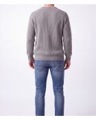 Jersey de lana Simon con cuello redondo, mangas raglán y franela
