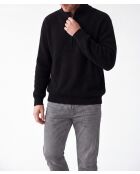 Jersey Vincent de lana con cuello camionero, mangas largas, negro