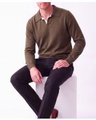 Jersey de cuello polo de manga larga Khaki Paul