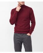 Jersey Damien de cuello alto con mangas largas burdeos