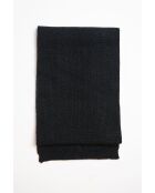 Bufanda negra acanalada en mezcla de cachemir - 170x30 cm