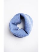 Blauer Jeans-Choker aus gerippter Kaschmirmischung