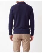 Mitternachtsblauer Emile Langarmpullover mit Polokragen