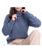 Jersey de lana Valérie, cuello alto, manga larga, vaqueros azules