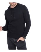 Pull à capuche Guillaume manches longues noir
