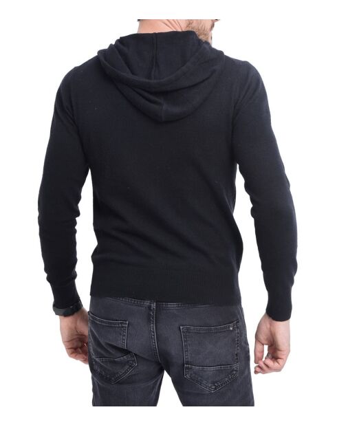 Sudadera con capucha negra de manga larga Guillaume