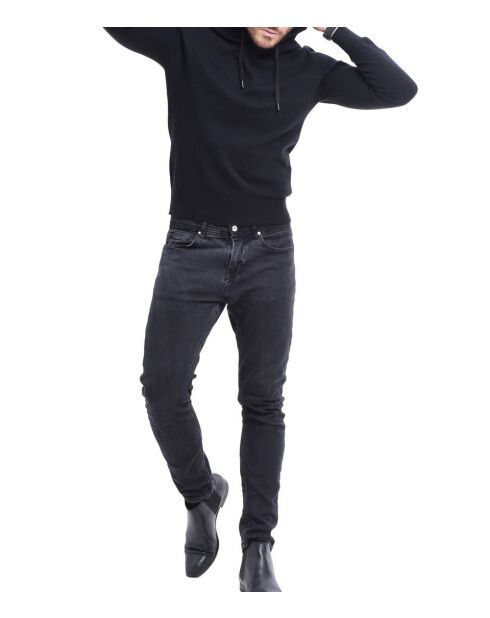 Pull à capuche Guillaume manches longues noir