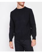 Jersey Charles con cuello redondo y mangas largas negro