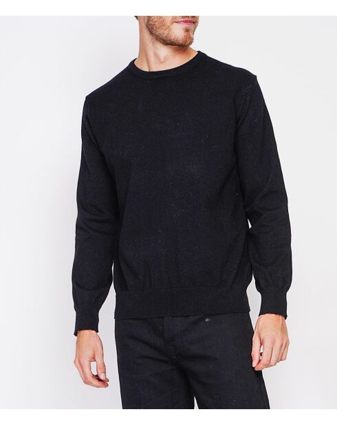 Jersey Charles con cuello redondo y mangas largas negro