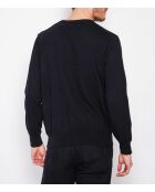 Jersey Charles con cuello redondo y mangas largas negro