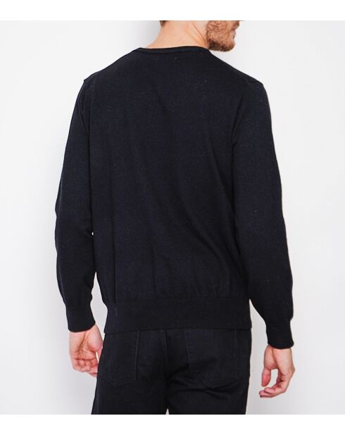Jersey Charles con cuello redondo y mangas largas negro