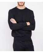 Jersey Charles con cuello redondo y mangas largas negro