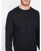 Jersey Charles con cuello redondo y mangas largas negro