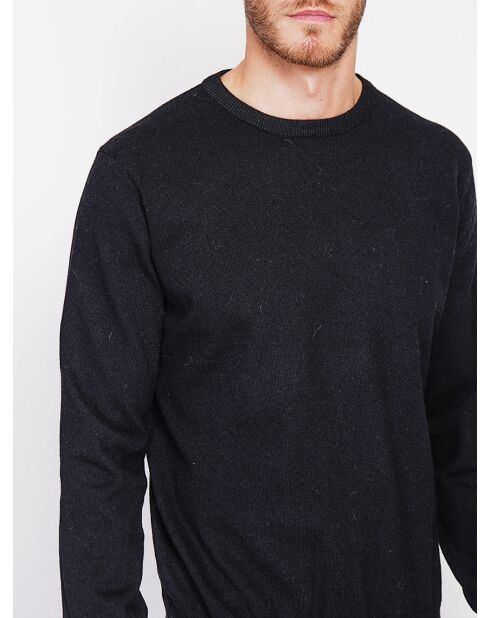 Jersey Charles con cuello redondo y mangas largas negro