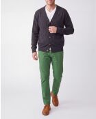Gilet Noé col V manches longues loup