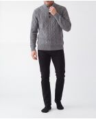 Pull en laine Yvan col camionneur manches longues flanelle