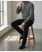 Pull en laine Yvan col camionneur manches longues flanelle