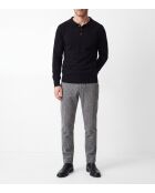 Jersey negro de manga larga Gabriel con cuello polo