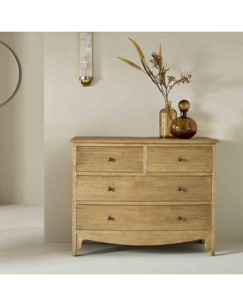 Commode en chêne massif Saumur - 105 x 55 x 82 cm