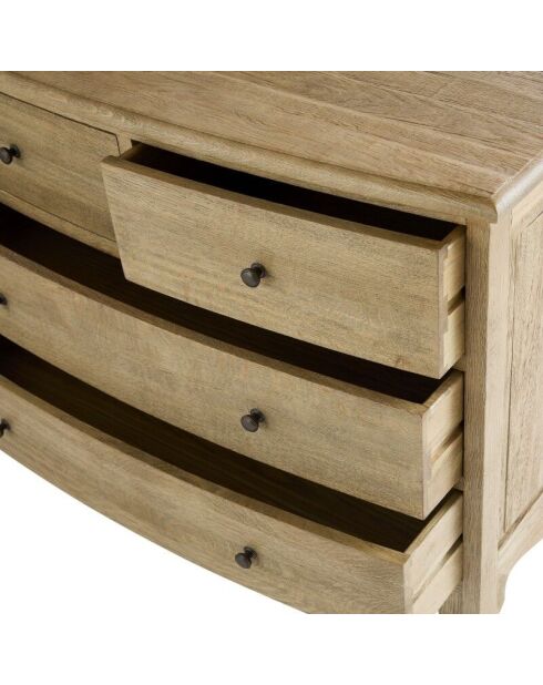 Commode en chêne massif Saumur - 105 x 55 x 82 cm