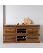 Grand billot en bois massif Aubrac - 180 x 60 x 90 cm