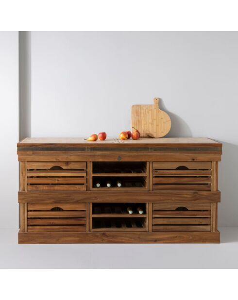 Grand billot en bois massif Aubrac - 180 x 60 x 90 cm