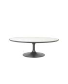 Table basse Tulipe marbre blanc et chêne - 130 x 80 x 44 cm